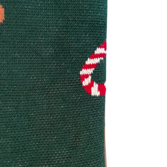 Oversized Gingerbread Candy Cane Cotton Throw Blanket 50x70 Christmas Green New - Picture 15 of 15